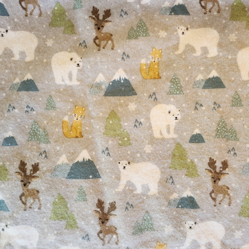 Arctic animals TWIN flannel sheet set